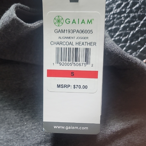 Gaiam Charcoal Heather Gray Relaxed Fit Alignment Joggers Sweatpants Sweat Pants - Picture 9 of 9